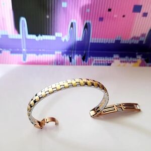 India Boutique Gold and Silver Men's Bracelet